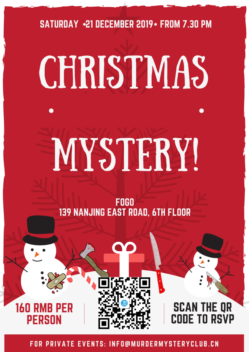 Murder Mystery Christmas Saturday December 21 2019 19:30 to 23:00